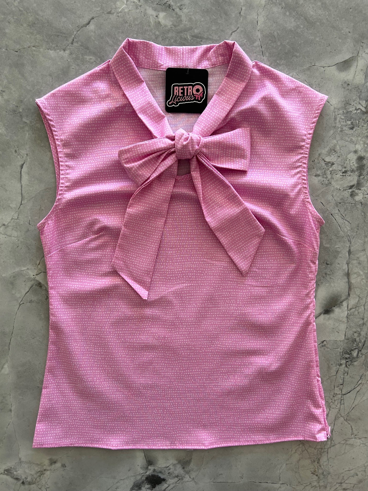Pink Dot Bow Top Retrolicious