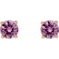 14K Rose 4 mm Natural Pink Sapphire Earrings Ethereal Legacy Boutiques