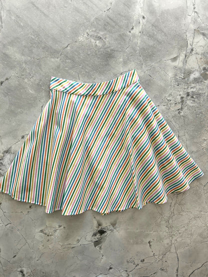 Rainbow Stripe Skater Skirt Retrolicious