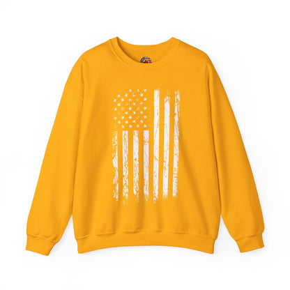 American Grunge Flag Crewneck Sweatshirt The Devil's Pickle