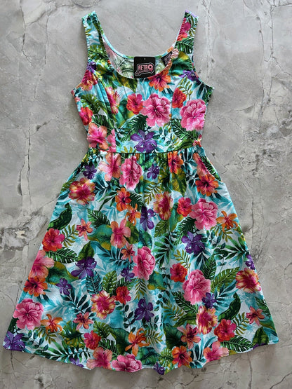 Tropical Fit & Flare Dress Retrolicious