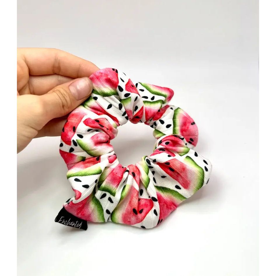Mini Watermelon Summer Ribbed Scrunchie Enchanted Scrunch