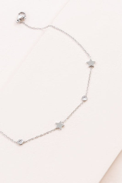 Starry Eyed Rhinestone Anklet | Silver Shop Style & More | Fresh Looks, Everyday Deals & Free Shipping