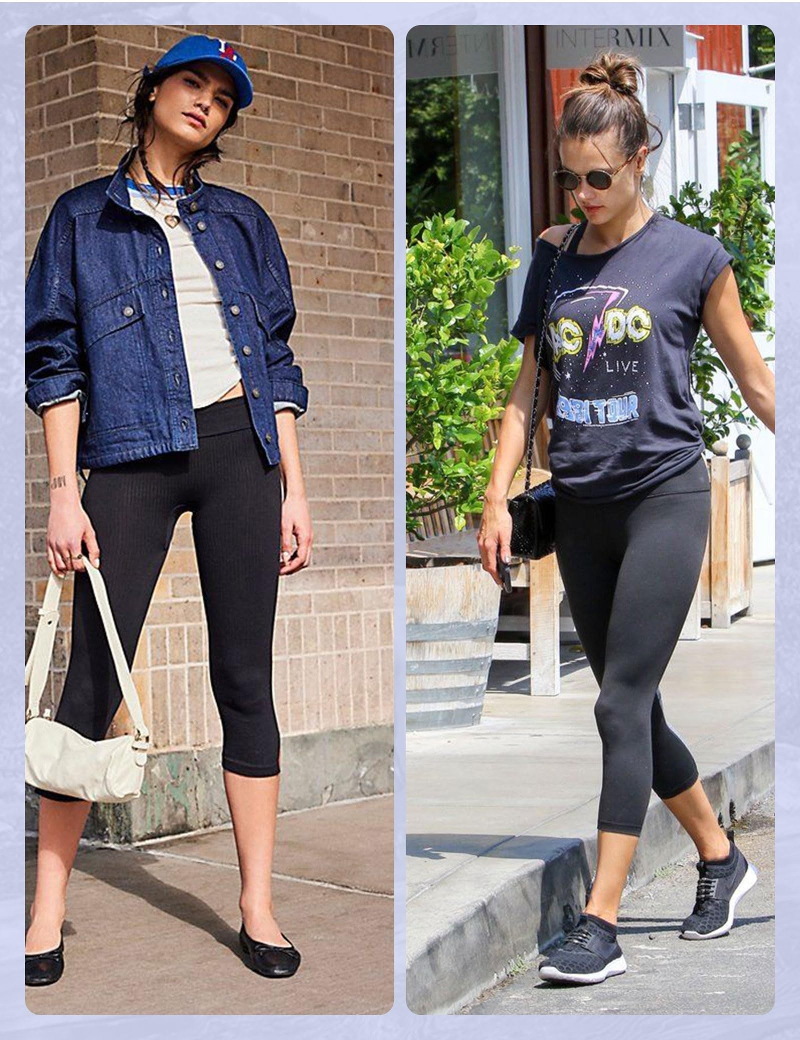 High-waisted cropped yoga pants with pockets FitiqueFit