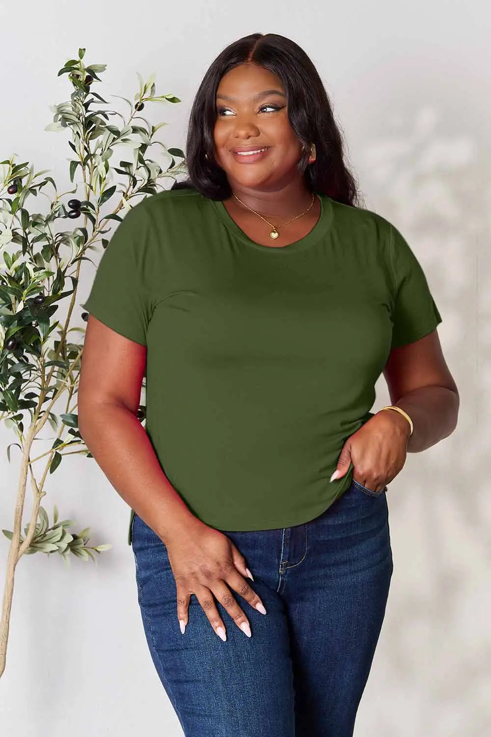 Basic Bae Full Size Round Neck Short Sleeve T-Shirt West2East Surf