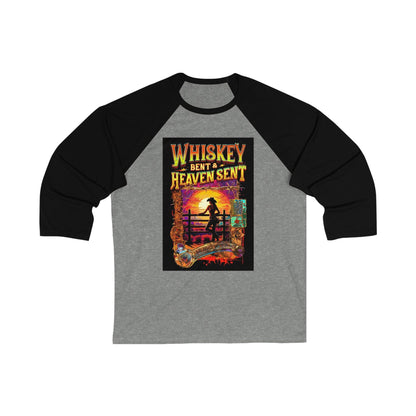 Whiskey Bent and Heaven Sent 3\4 Sleeve Baseball Tee Country in My Heart