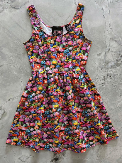 Desert Blooms Shorter Length Fit & Flare Dress Retrolicious