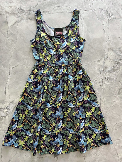 Birds Fit & Flare Dress Retrolicious