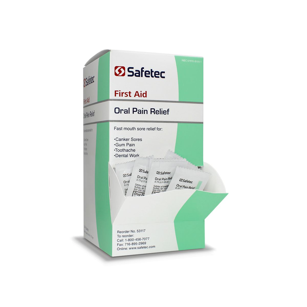 Oral Pain Relief Gel .75 g Packet, 144 Per Box quakekits.com