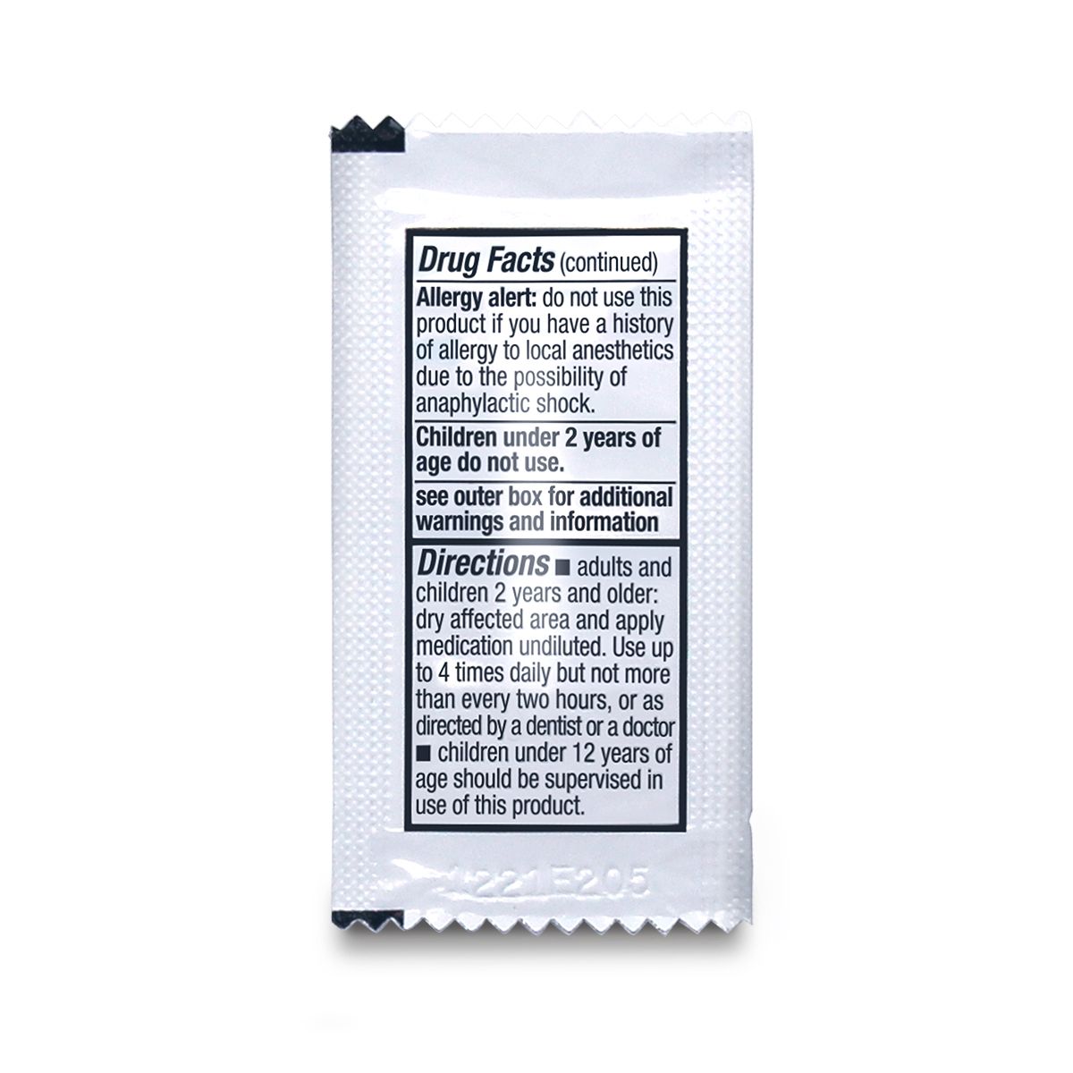 Oral Pain Relief Gel .75 g Packet, 144 Per Box quakekits.com