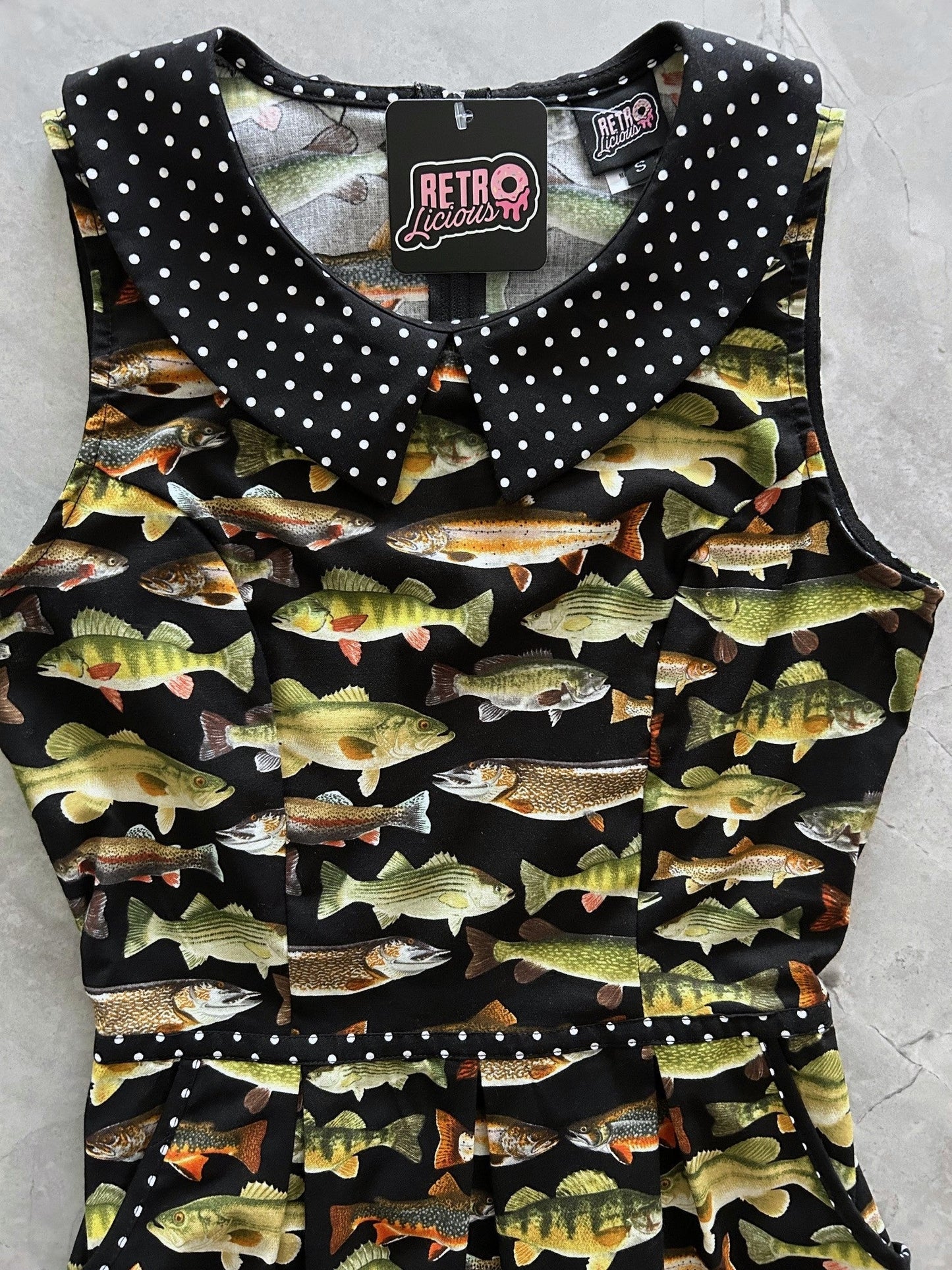 Fish Collared Dress Retrolicious