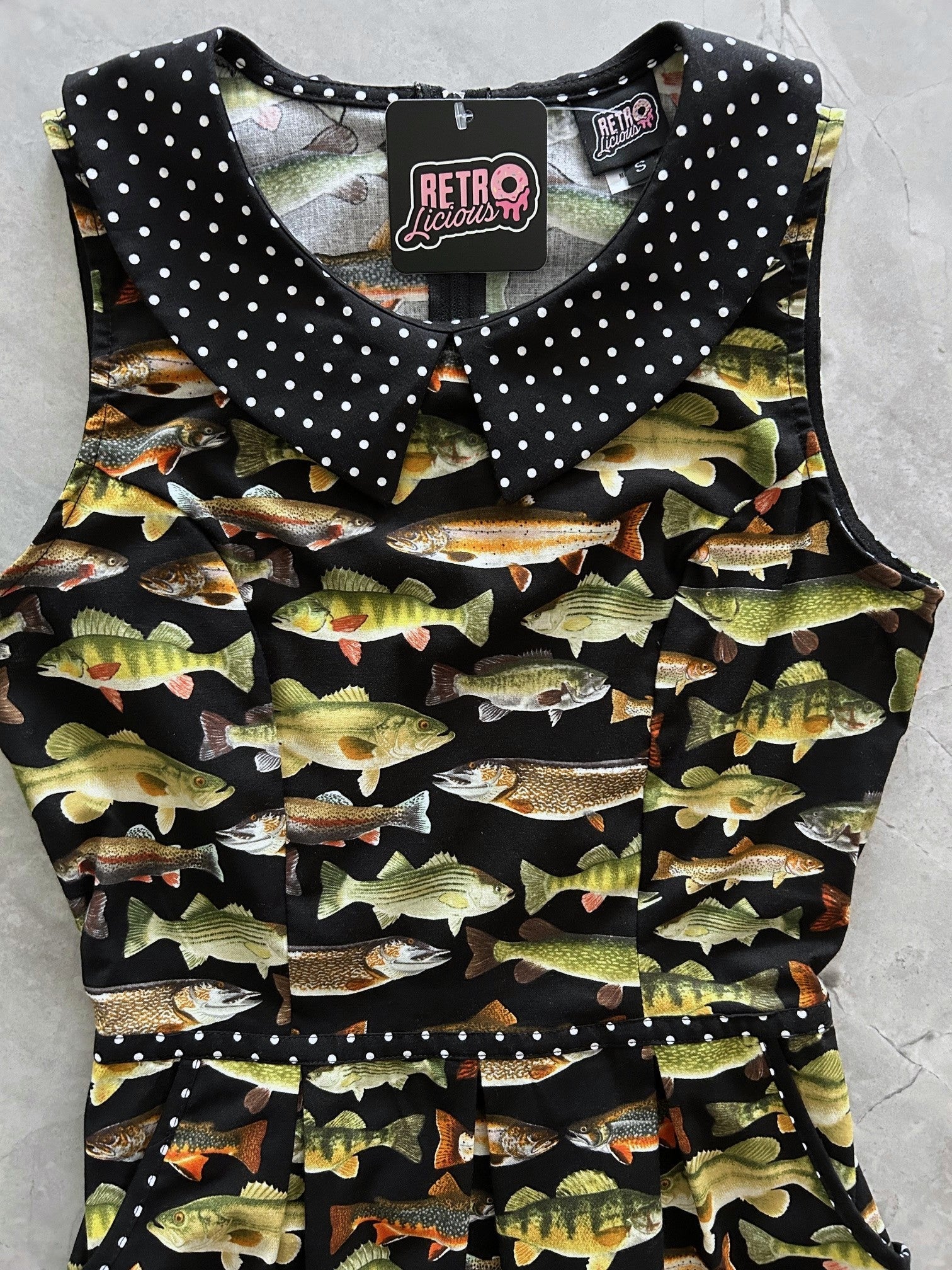Fish Collared Dress Retrolicious