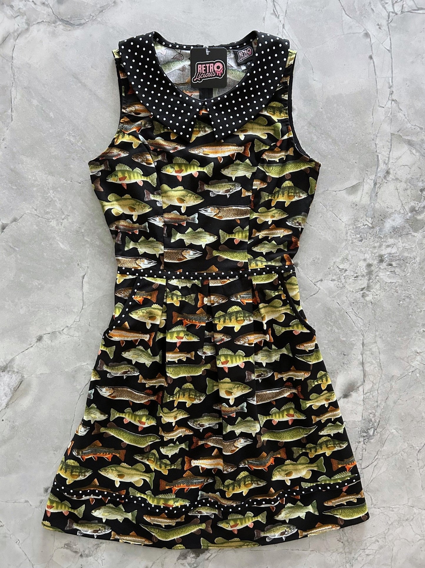 Fish Collared Dress Retrolicious