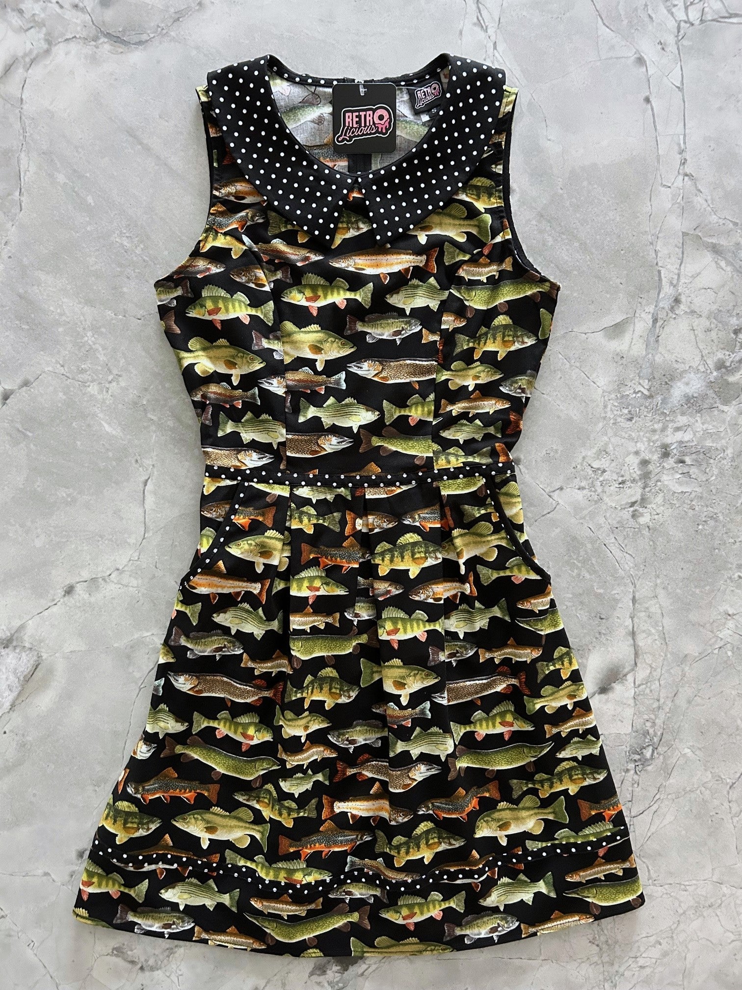 Fish Collared Dress Retrolicious