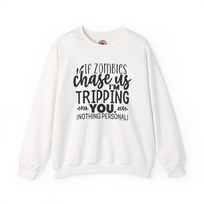 If Zombies Chase Us Crewneck Sweatshirt The Devil's Pickle