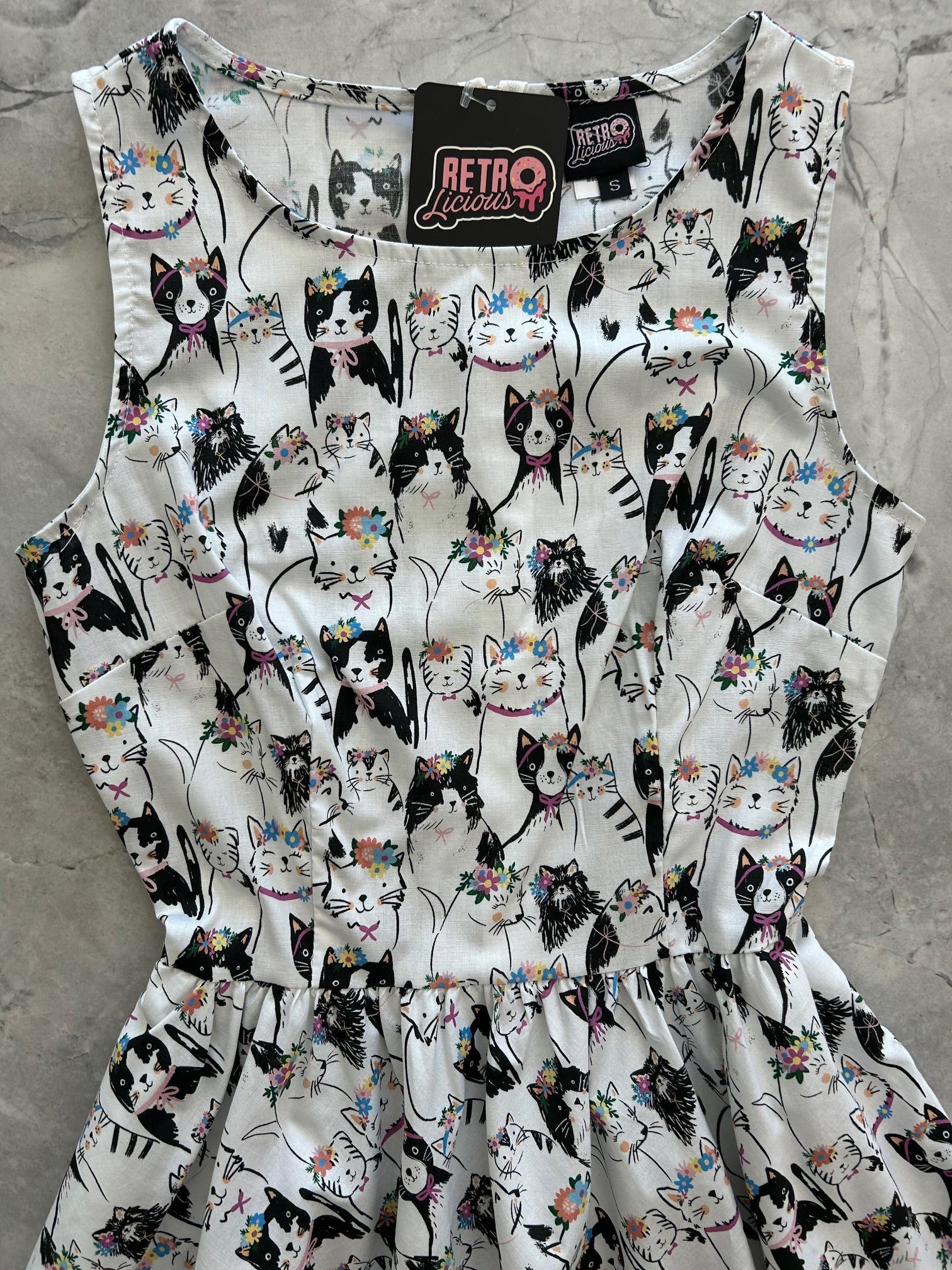 Fabulous Felines Vintage Dress Retrolicious