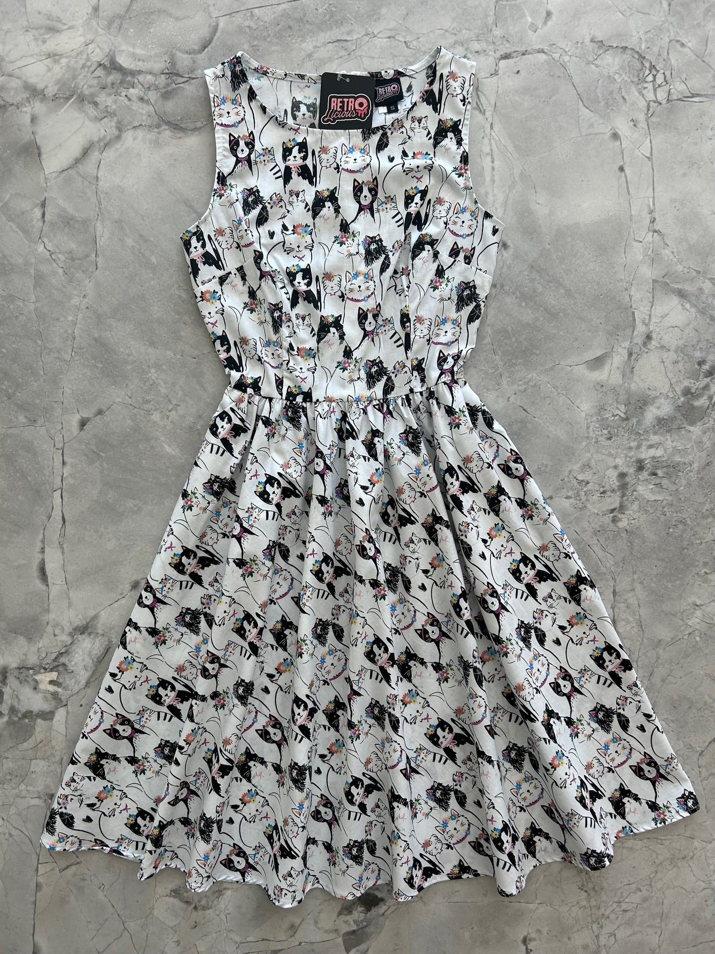 Fabulous Felines Vintage Dress Retrolicious