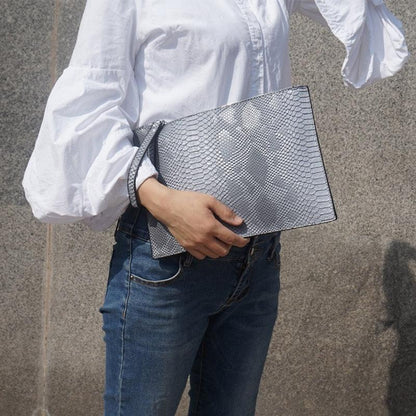 Python Luxe Clutch - Stylish Simulated Leather Clutch for Sophisticated Women Country in My Heart