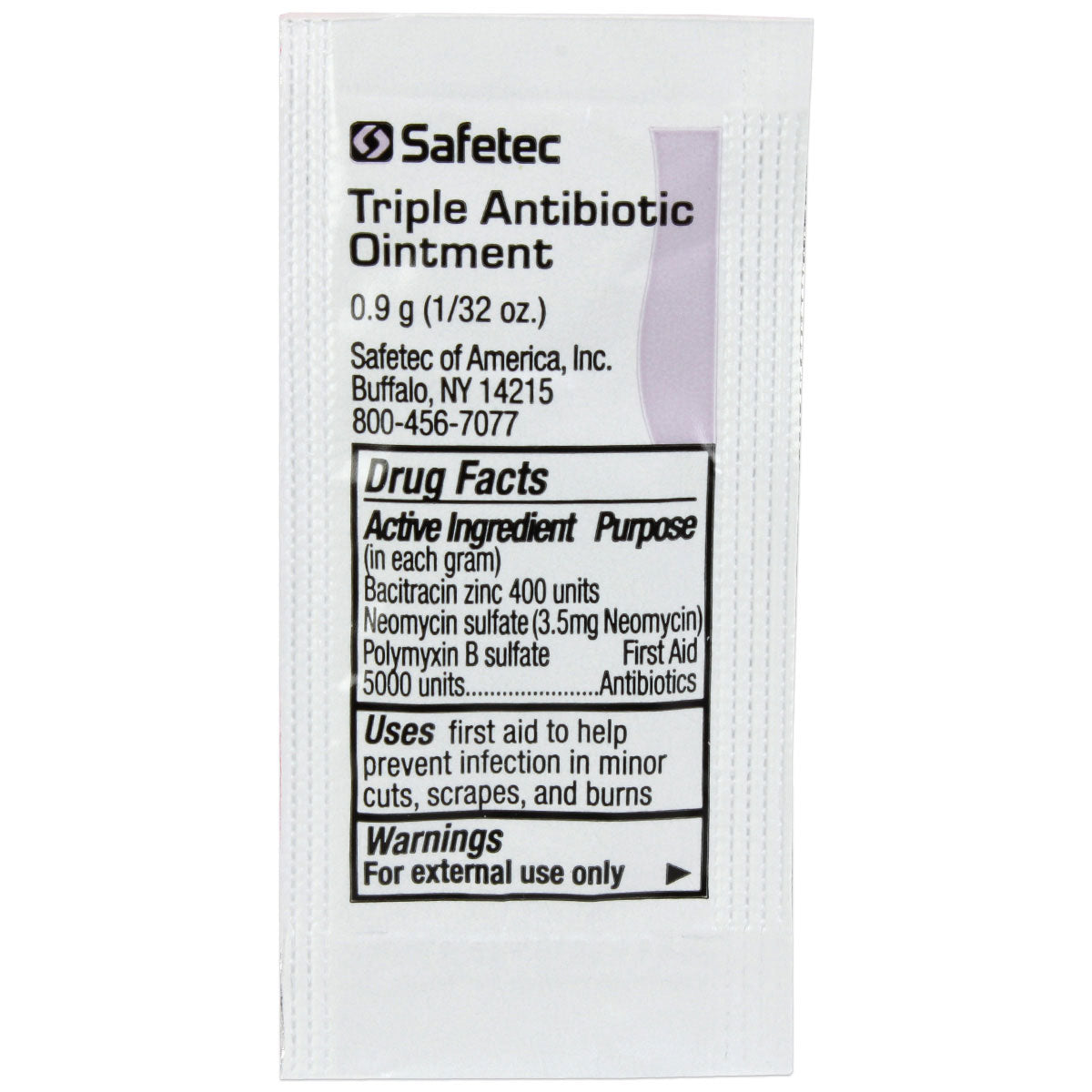 Triple Antibiotic .9gm. Pouch, 144 per box quakekits.com