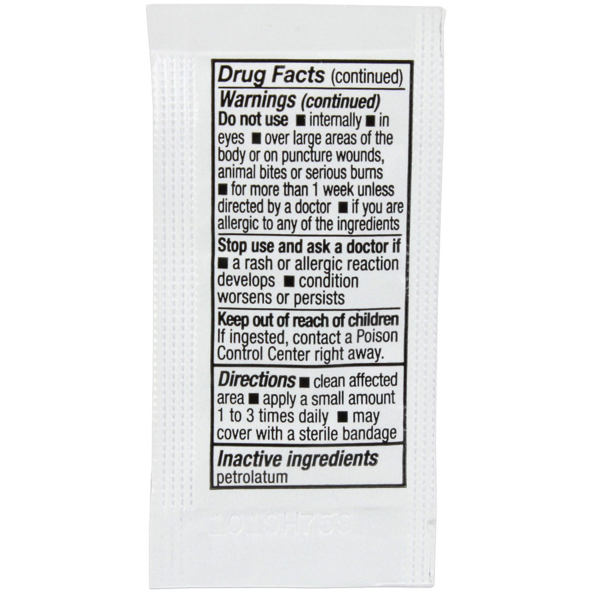 Triple Antibiotic .9gm. Pouch, 144 per box quakekits.com