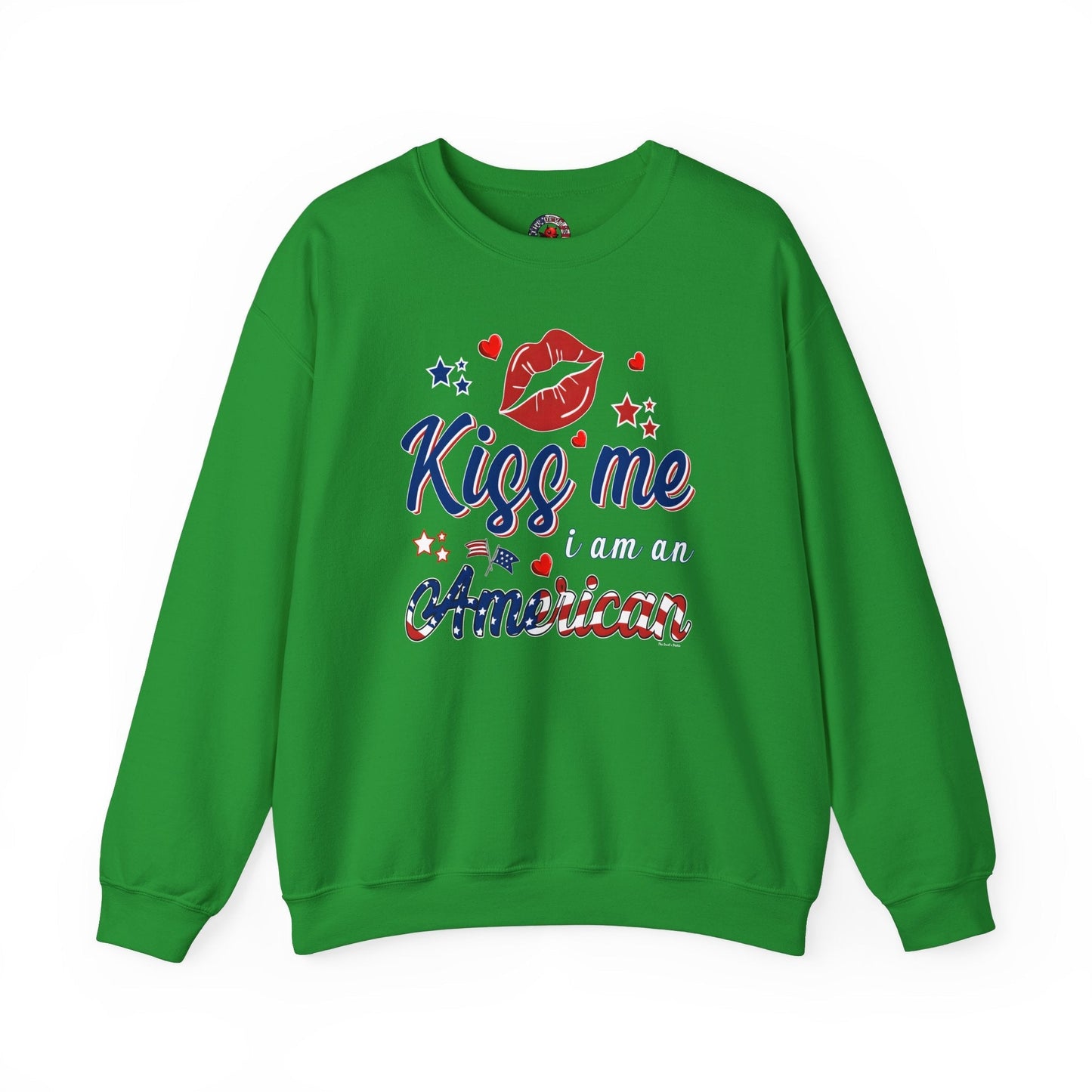 Kiss Me I Am An American Crewneck Sweatshirt The Devil's Pickle