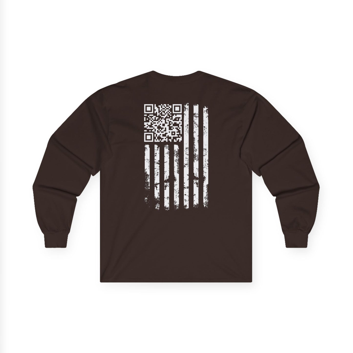 American Flag QR Code Long Sleeve Tee The Devil's Pickle
