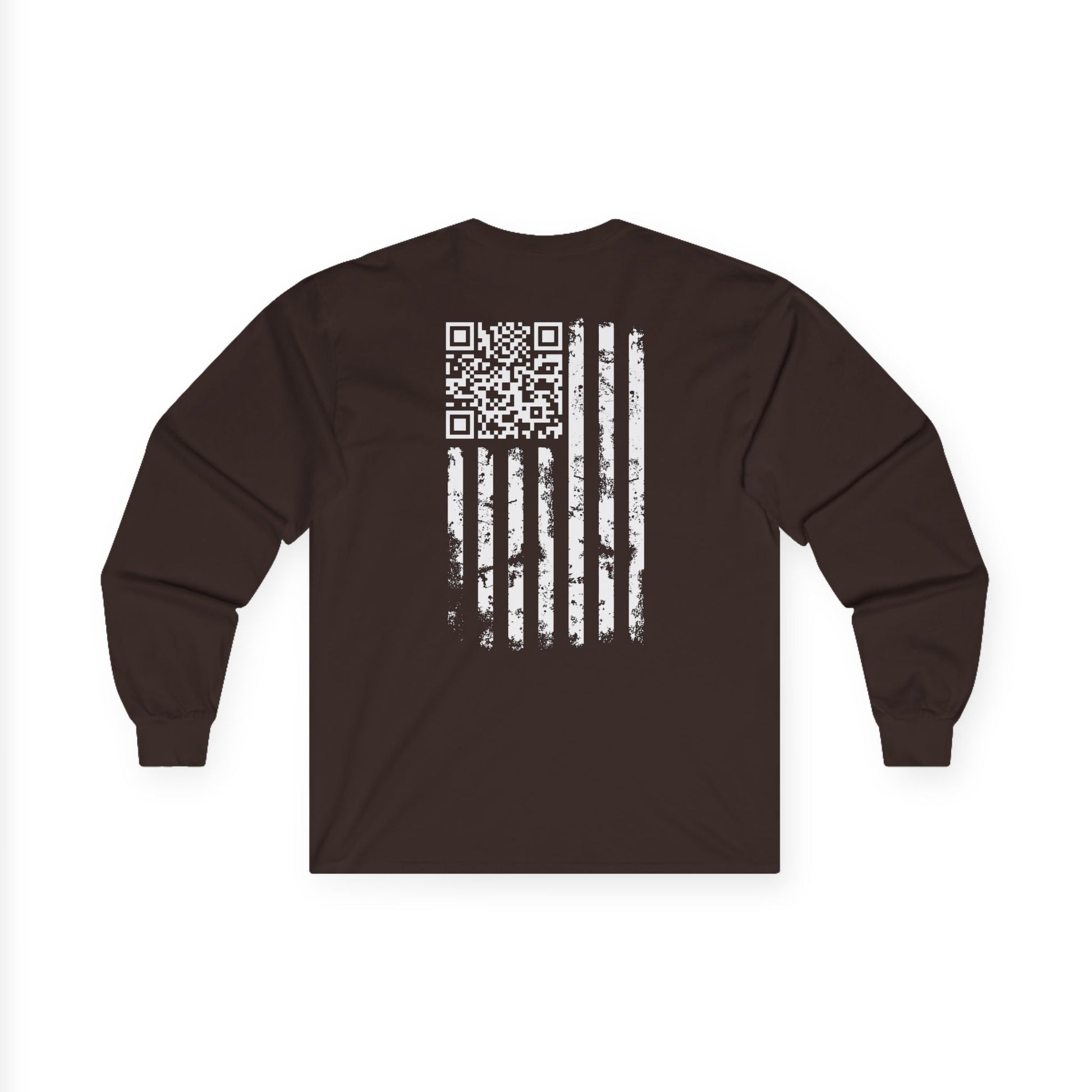 American Flag QR Code Long Sleeve Tee The Devil's Pickle