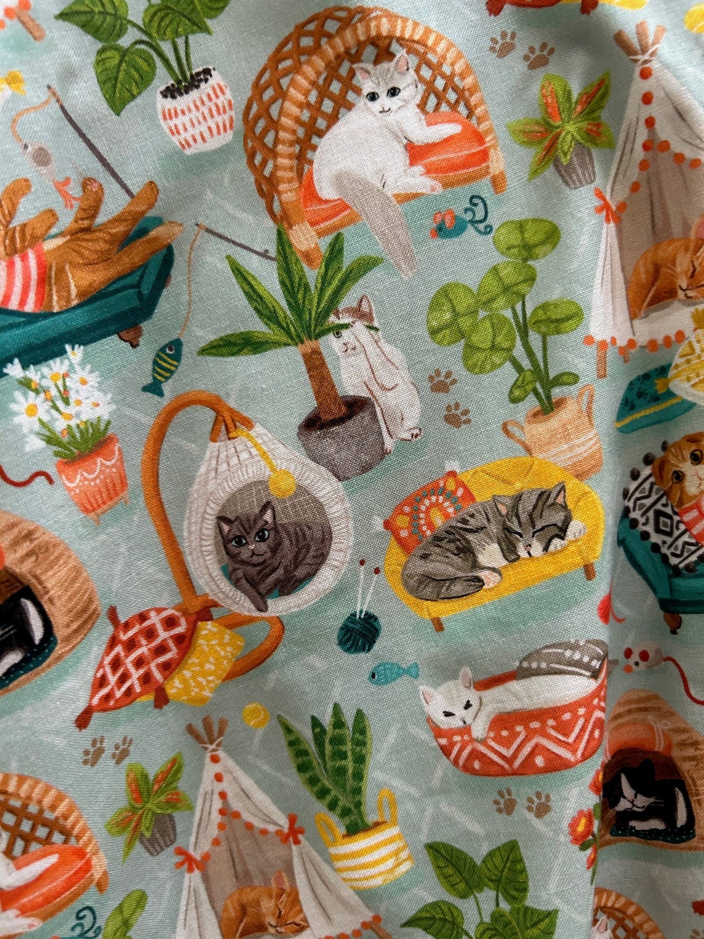 Cats & Plants Skater Skirt Retrolicious