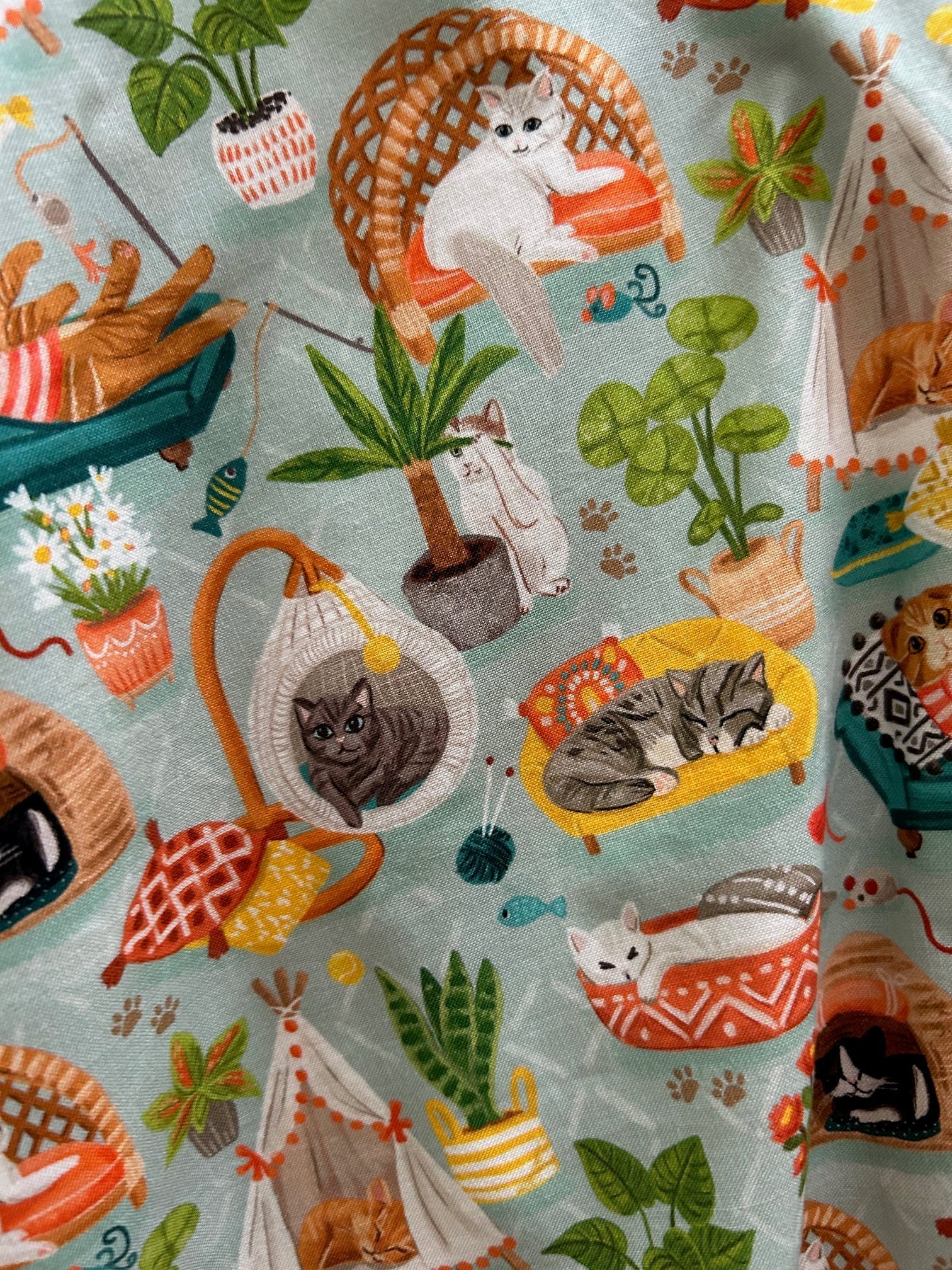 Cats & Plants Skater Skirt Retrolicious