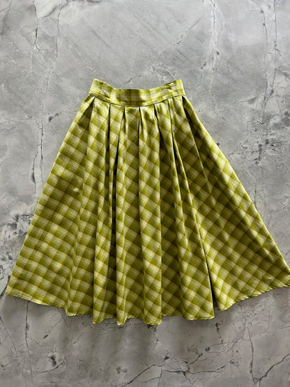 Green Plaid Doris Skirt Retrolicious