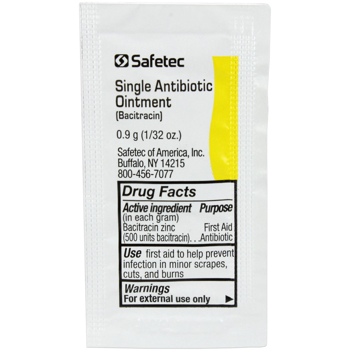 Single Antibiotic (Bacitracin) .9gm. Pouch, 144 per box quakekits.com