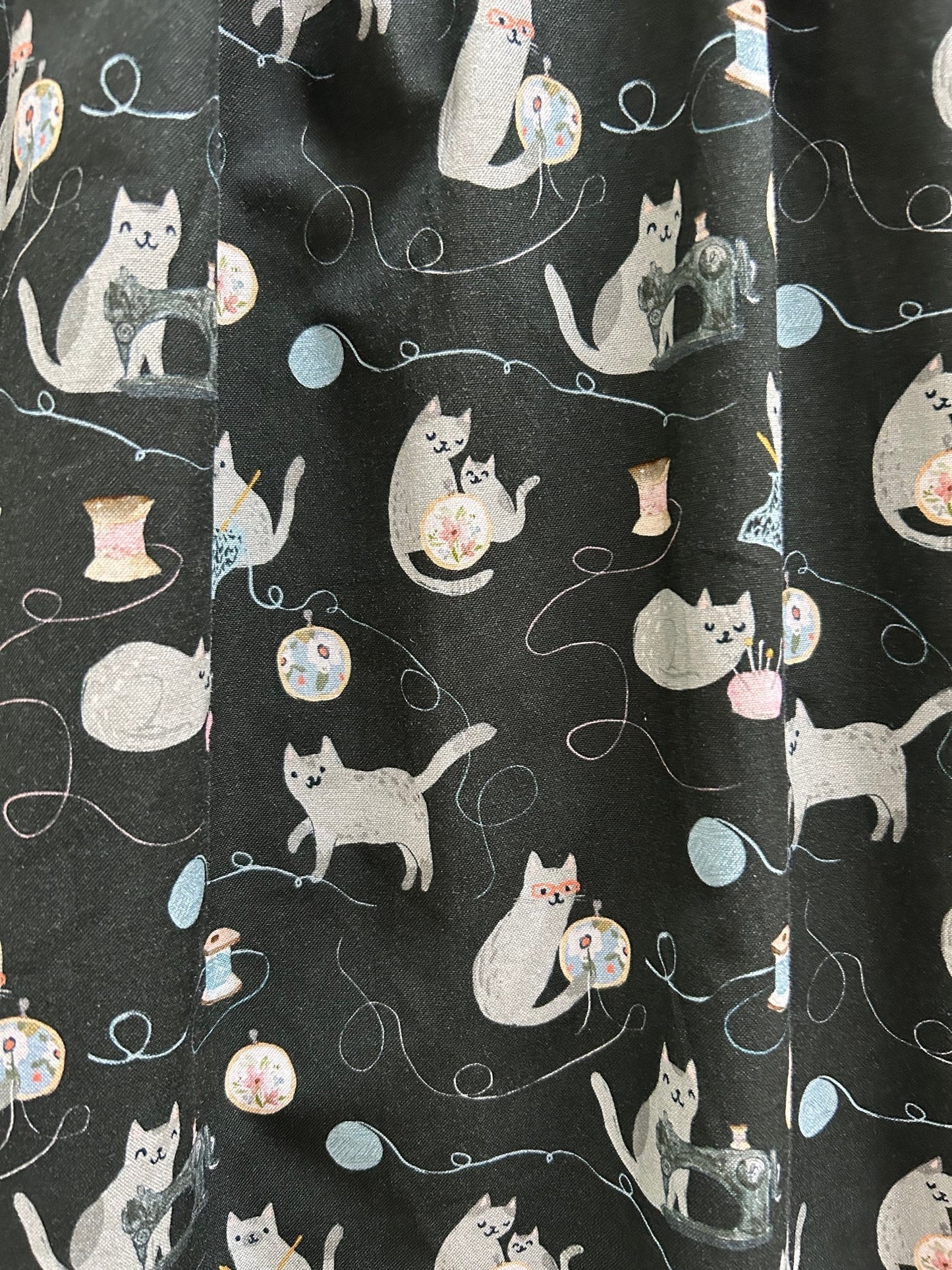 Cats and Yarn Fit & Flare Dress - Small only, 1 left! Retrolicious