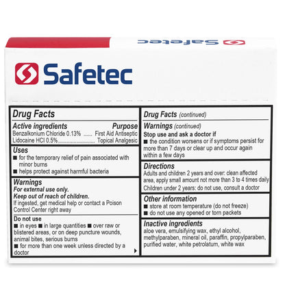 First Aid & Burn Cream .9gm. Pouch, 25 per box quakekits.com