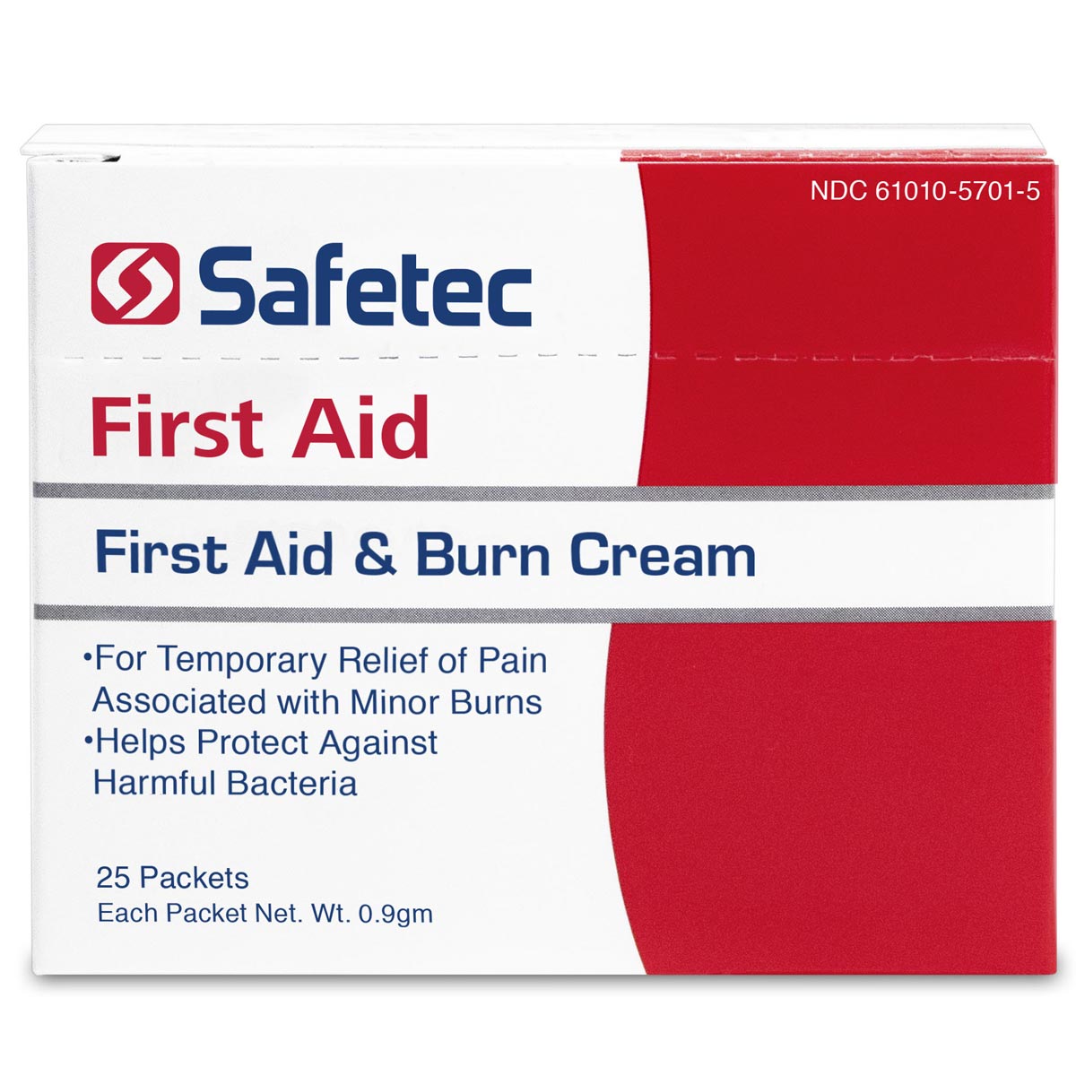First Aid & Burn Cream .9gm. Pouch, 25 per box quakekits.com
