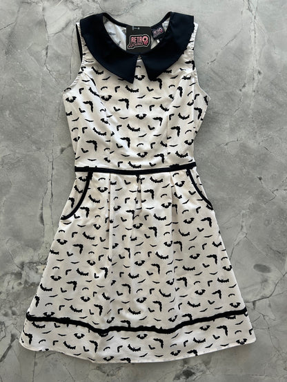 Bats Collared Dress Retrolicious