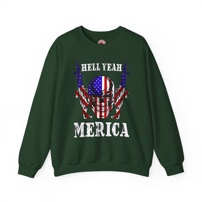 Hell Yeah Merica Crewneck Sweatshirt The Devil's Pickle