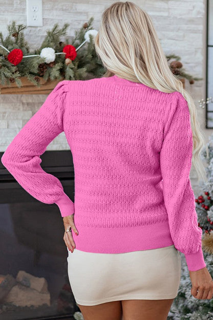 Solid Knit Ribbed Cuff Crewneck Sweater Shop Style & More | Fresh Looks, Everyday Deals & Free Shipping