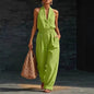 Women's Knitted V-Neck Slim-Fit Cropped Jumpsuit FitiqueFit