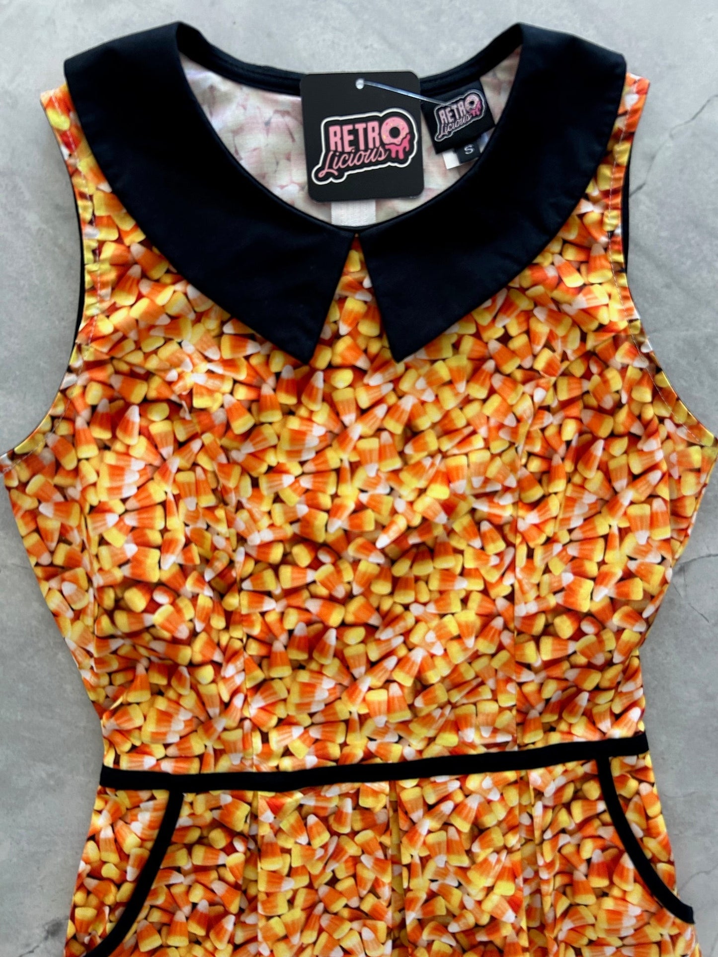 Candy Corn Collared Dress Retrolicious