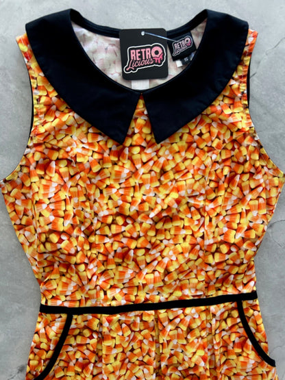 Candy Corn Collared Dress Retrolicious