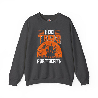 I Do Tricks For Treats Crewneck Sweatshirt The Devil's Pickle