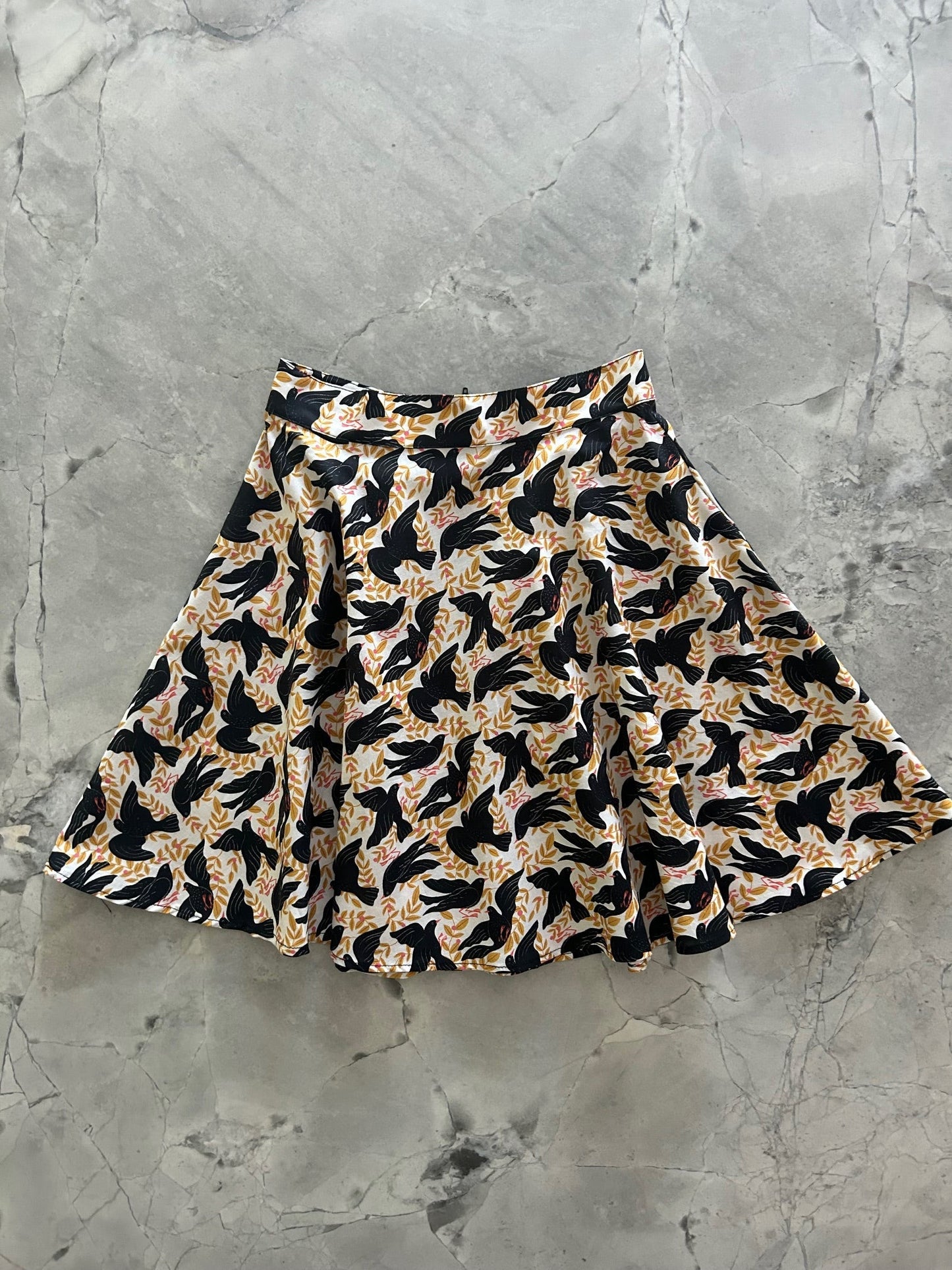 Birds Skater Skirt Retrolicious