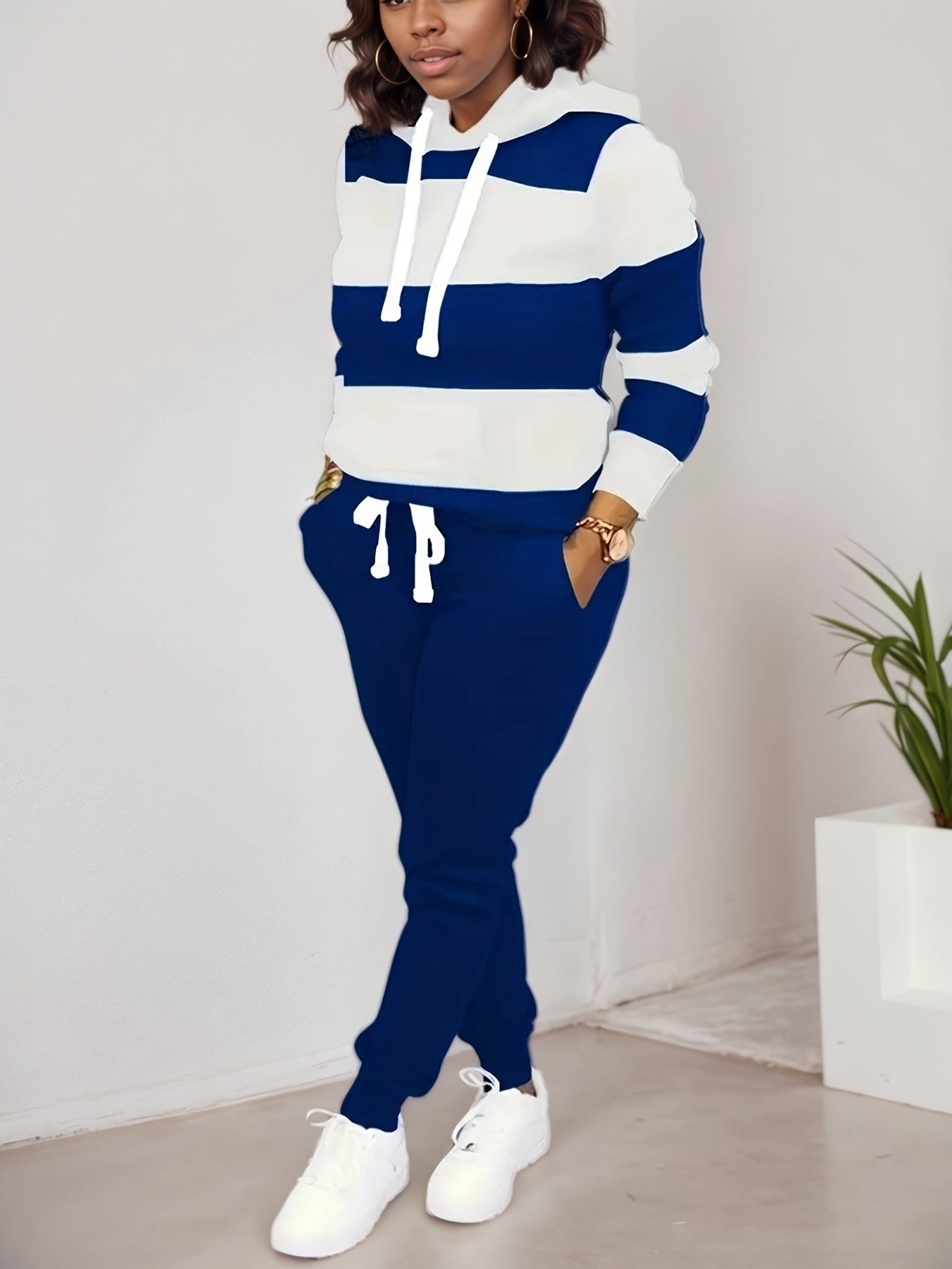 Women’s Two Piece Sportswear Set – Casual Sweatshirt and Pants Outfit FitiqueFit