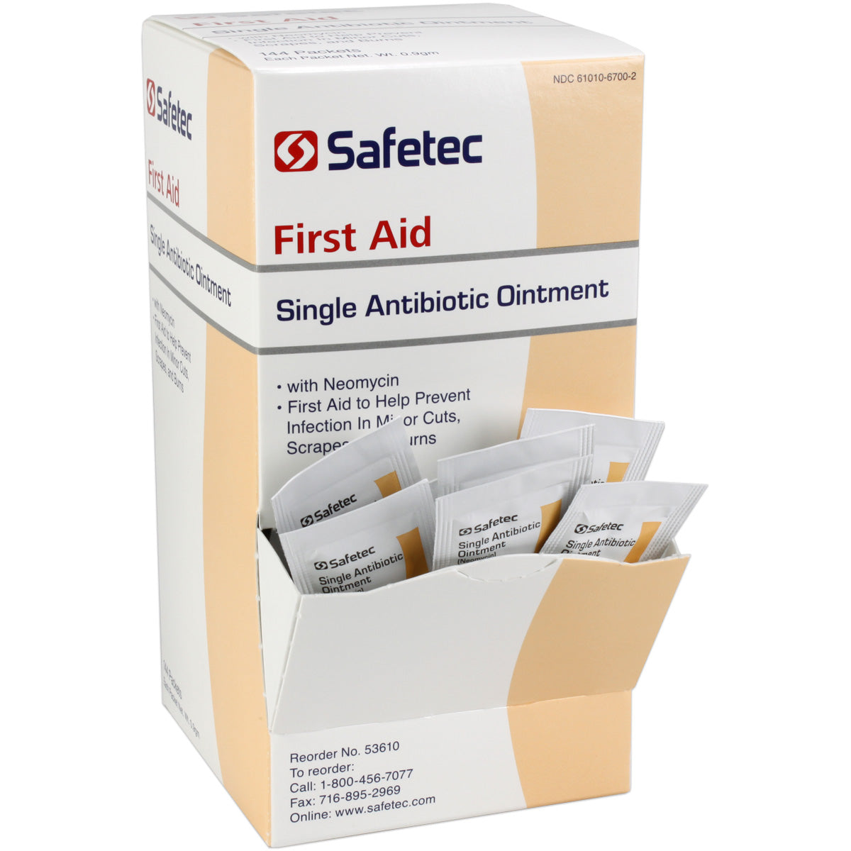 Single Antibiotic (Neomycin) .9gm. Pouch, 144 per box quakekits.com