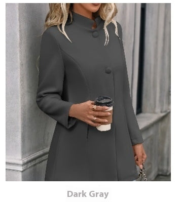 Women’s Elegant Single-Breasted Winter Overcoat FitiqueFit
