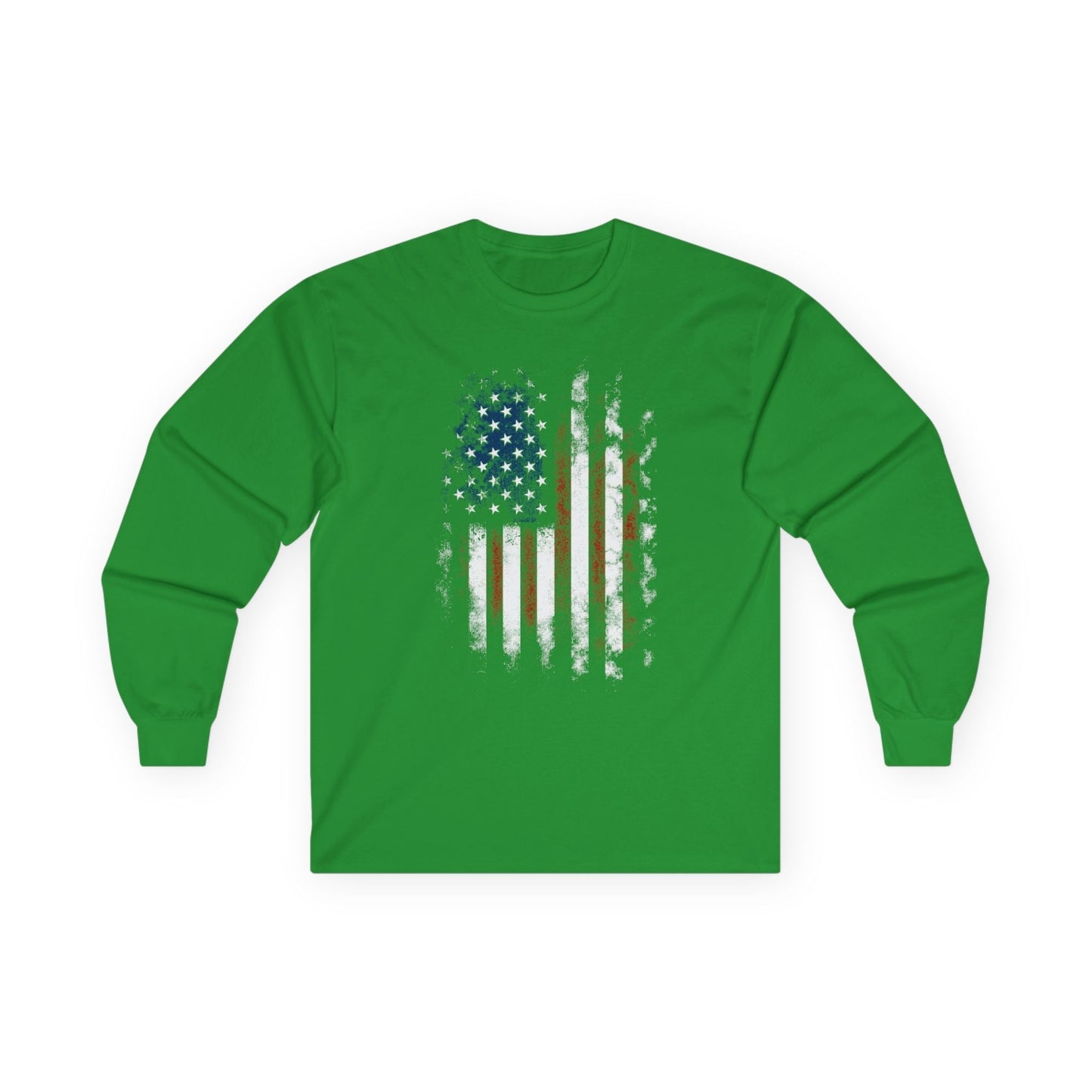 Distressed American Flag Long Sleeve Tee The Devil's Pickle