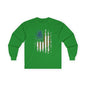 Distressed American Flag Long Sleeve Tee The Devil's Pickle
