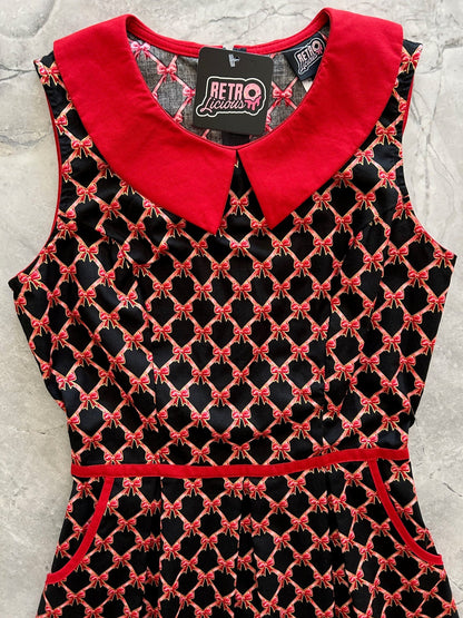 Bow Collared Dress Retrolicious
