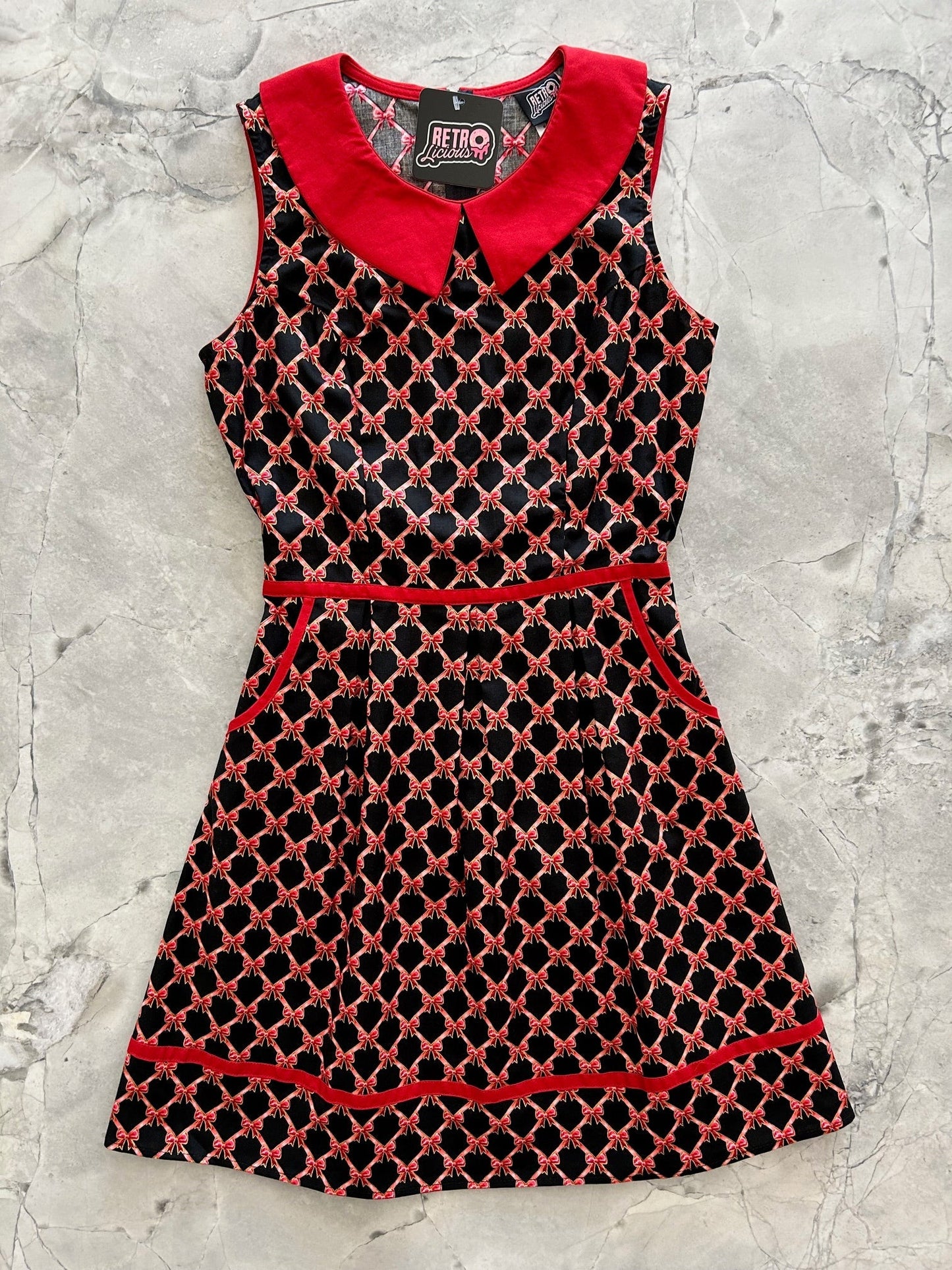 Bow Collared Dress Retrolicious