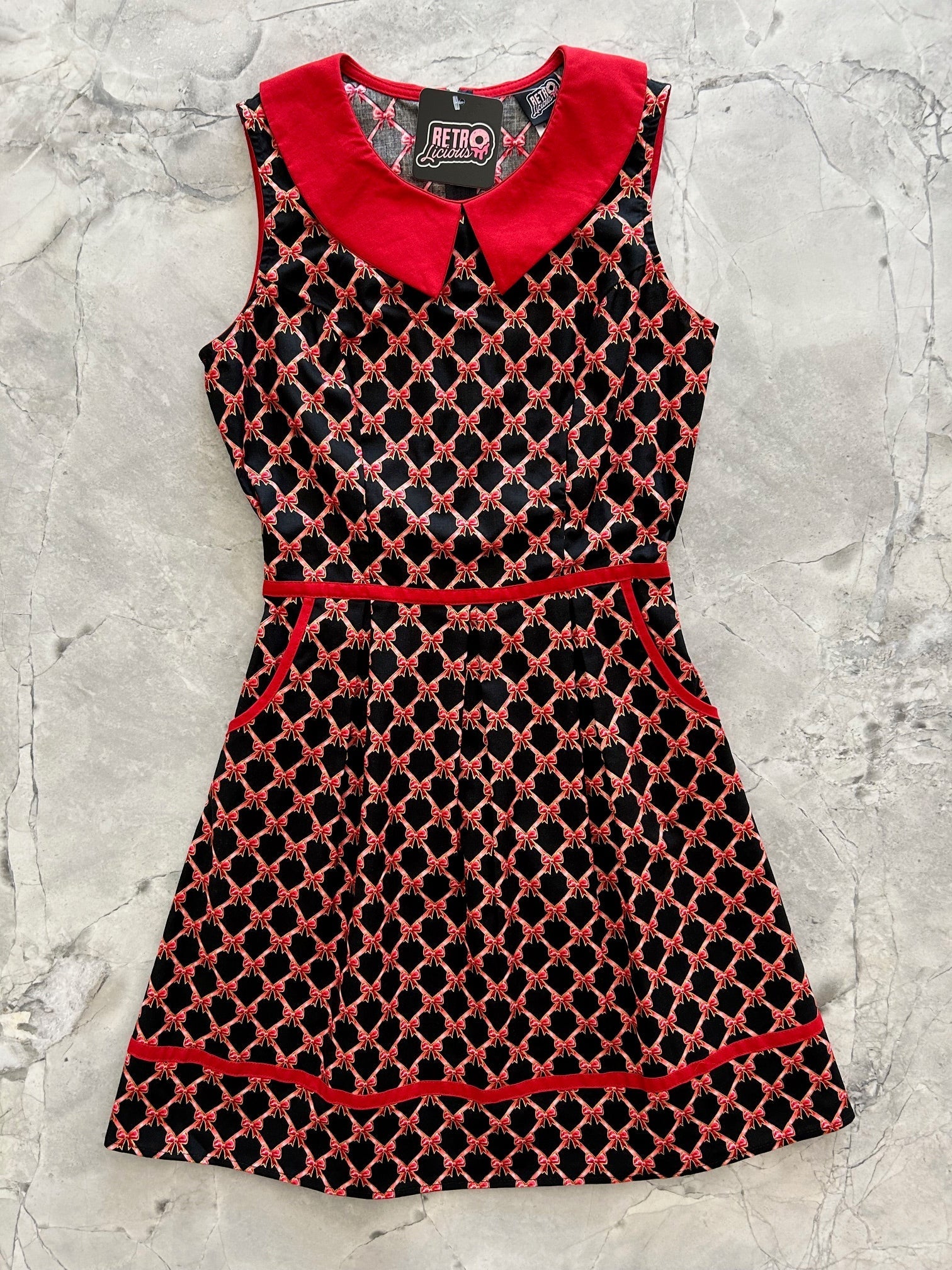 Bow Collared Dress Retrolicious